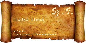 Szajkó Ilona névjegykártya